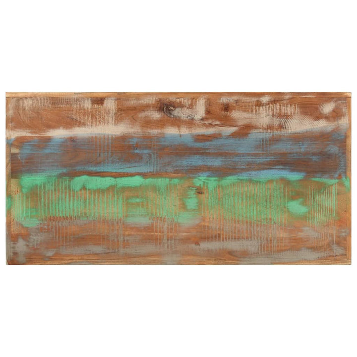 barbord 110x55x107 cm massivt genbrugstræ og jern