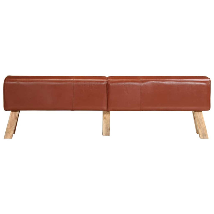 gymnastikbuk 160 cm ægte skind brun
