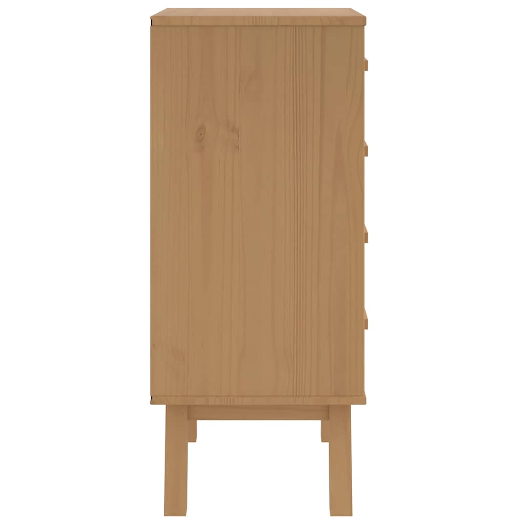 sengebord OLDEN massivt fyrretræ brun