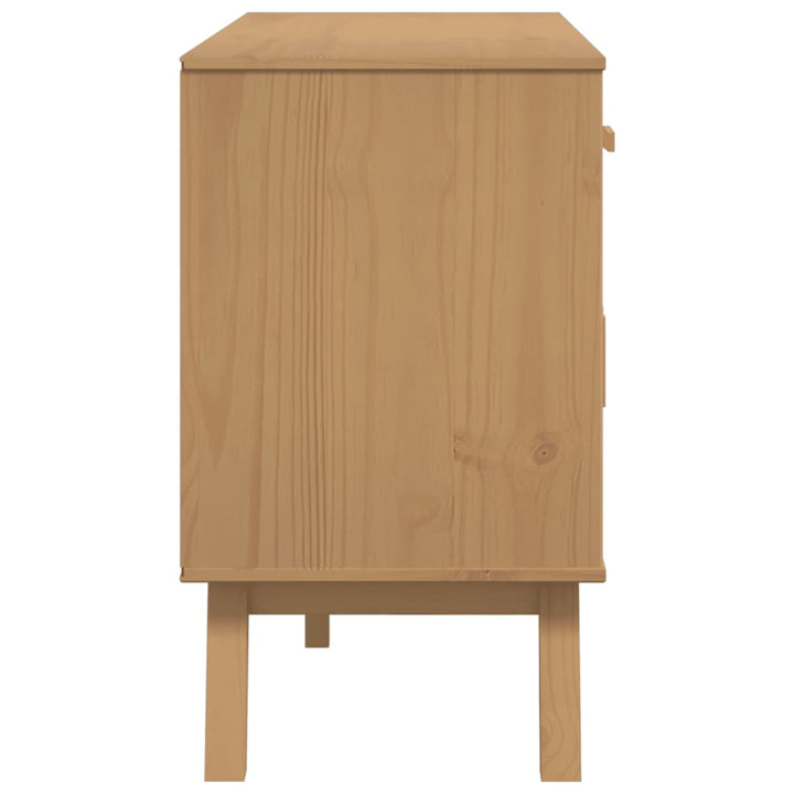 skænk OLDEN 114x43x73,5 cm massivt fyrretræ brun