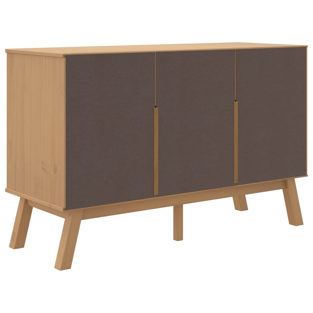 skænk OLDEN 114x43x73,5 cm massivt fyrretræ brun