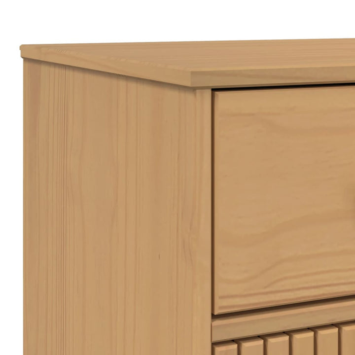 skænk OLDEN 114x43x73,5 cm massivt fyrretræ brun
