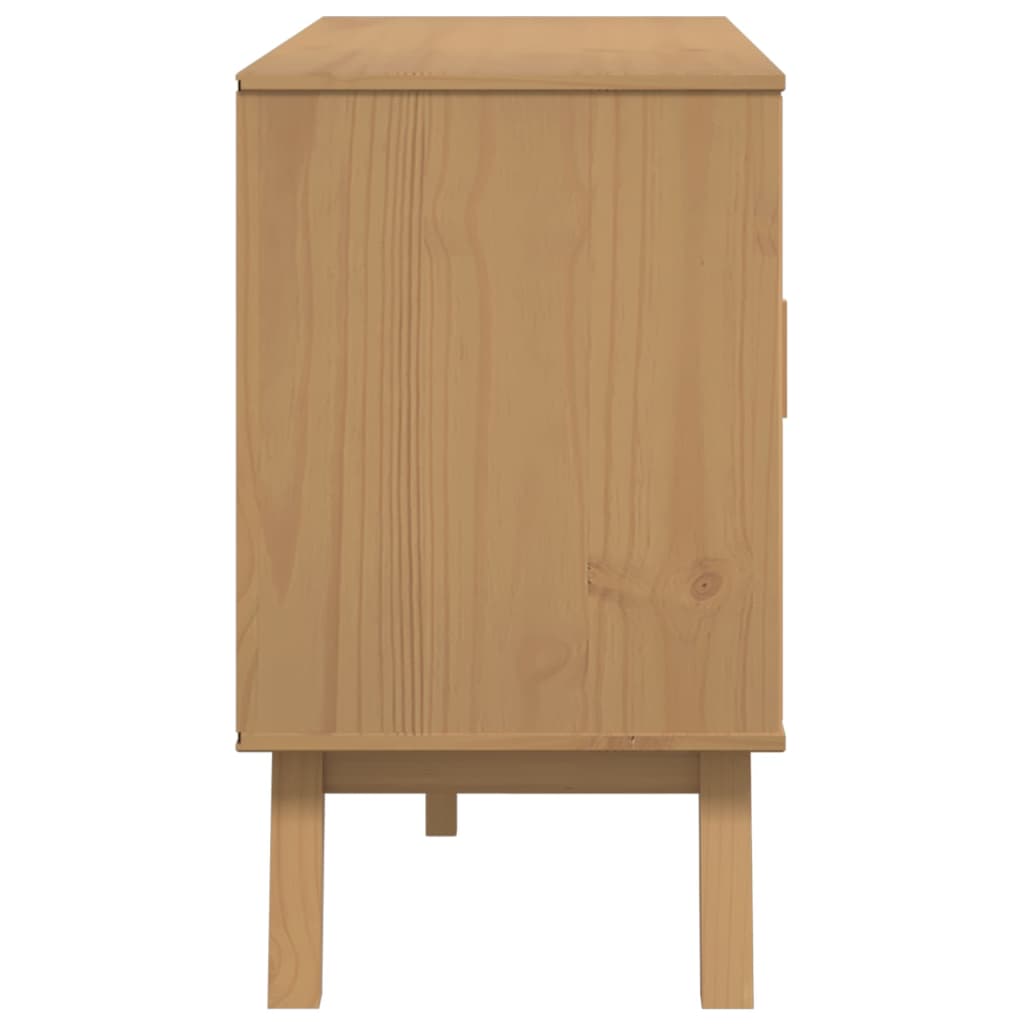 skænk OLDEN 114x43x73,5 cm massivt fyrretræ brun