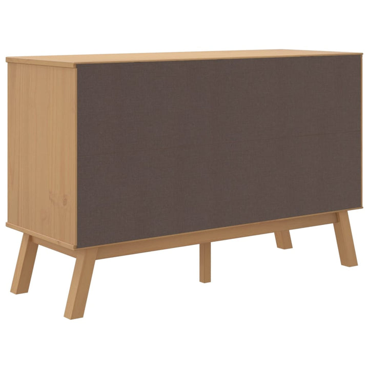 skænk OLDEN 114x43x73,5 cm massivt fyrretræ brun