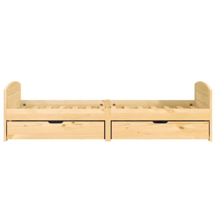 daybed med to skuffer IRUN 90x200 cm massivt fyrretræ