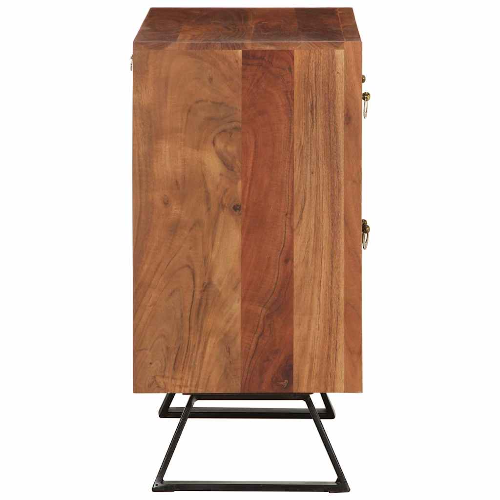 skuffeskab honningbrun 70x35x70 cm massivt træ akacie