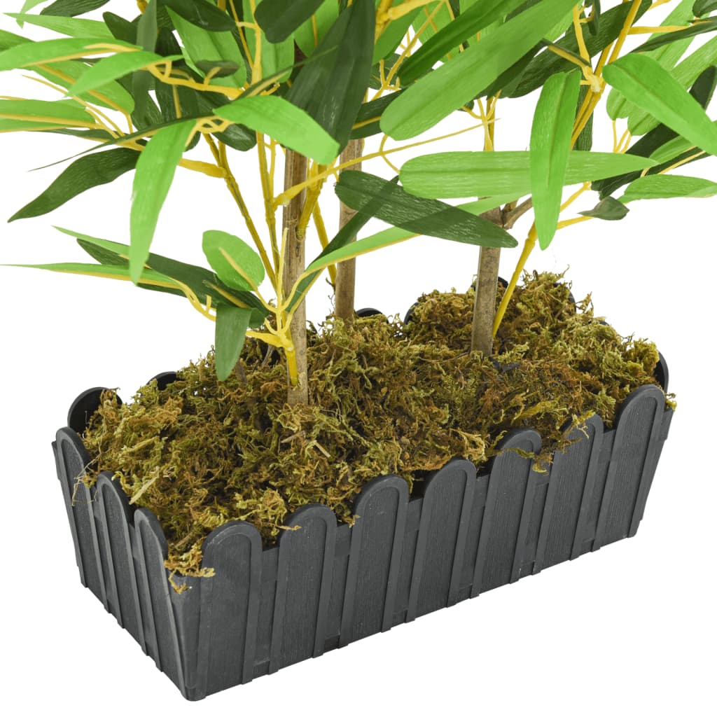 kunstigt bambustræ 500 blade 80 cm grøn