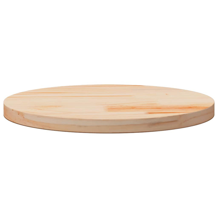 bordplade Ø50x3 cm rund massivt fyrretræ
