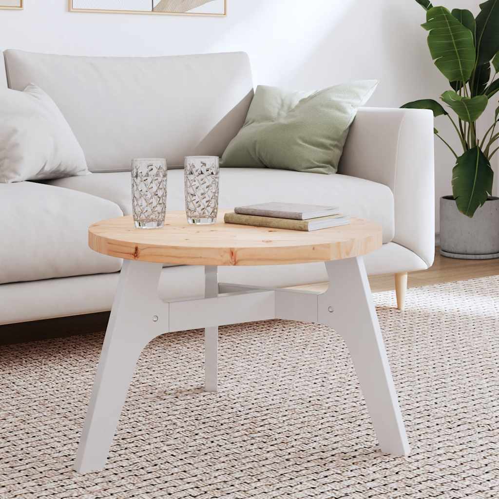 bordplade Ø60x3 cm rund massivt fyrretræ
