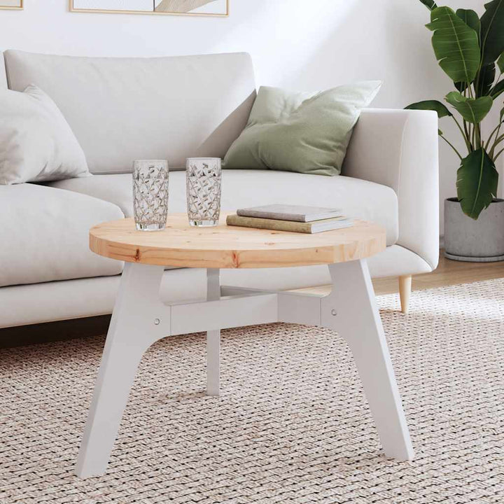 bordplade Ø60x3 cm rund massivt fyrretræ