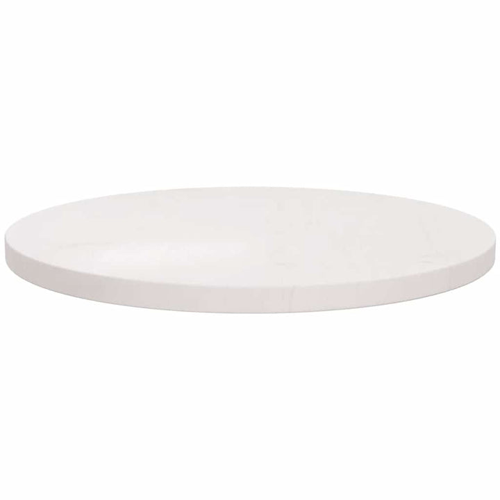 bordplade Ø60x3 cm rund massivt fyrretræ hvid
