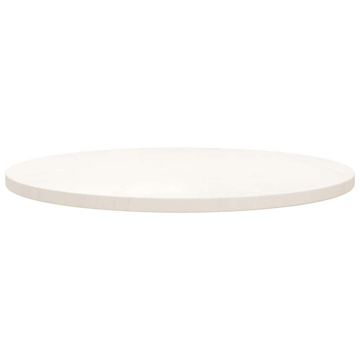 bordplade Ø70x3 cm rund massivt fyrretræ hvid