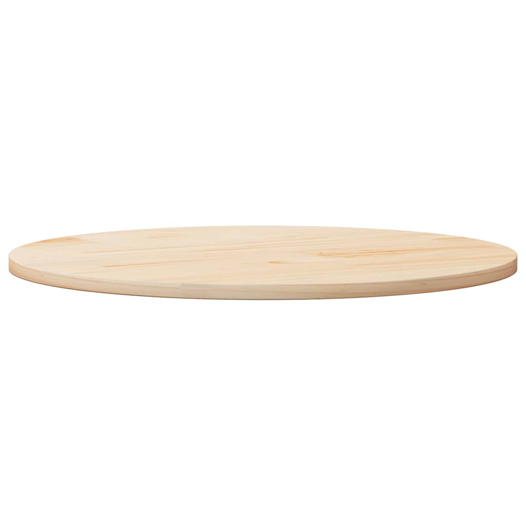 bordplade Ø80x3 cm rundt massivt fyrretræ