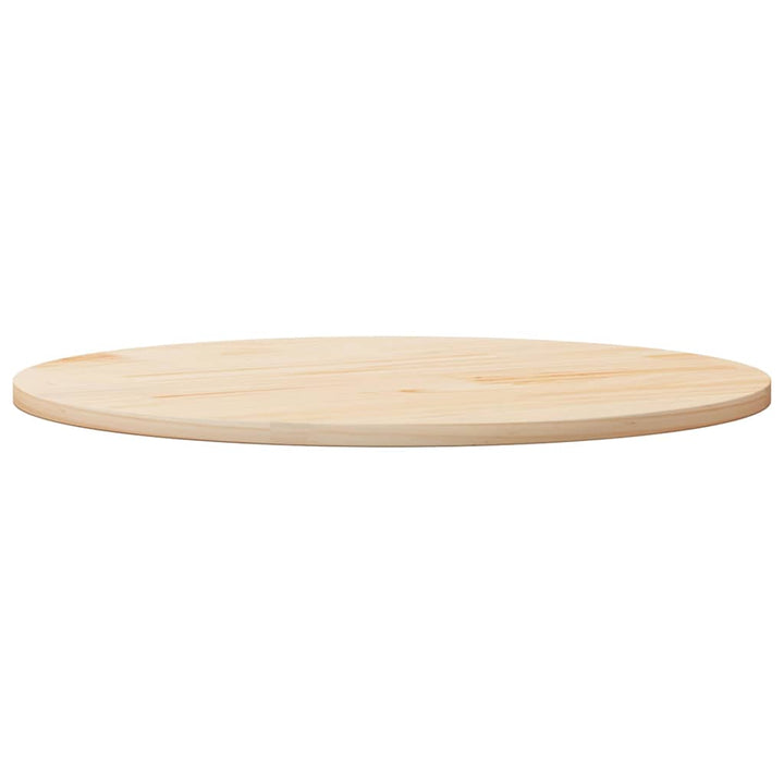 bordplade Ø80x3 cm rundt massivt fyrretræ
