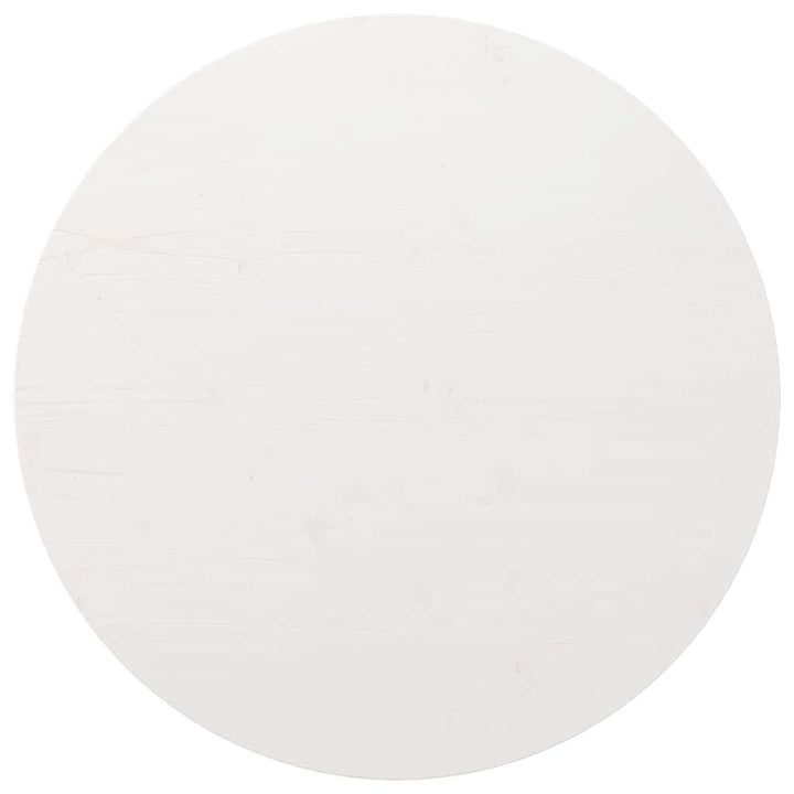 bordplade Ø80x3 cm rundt massivt fyrretræ hvid