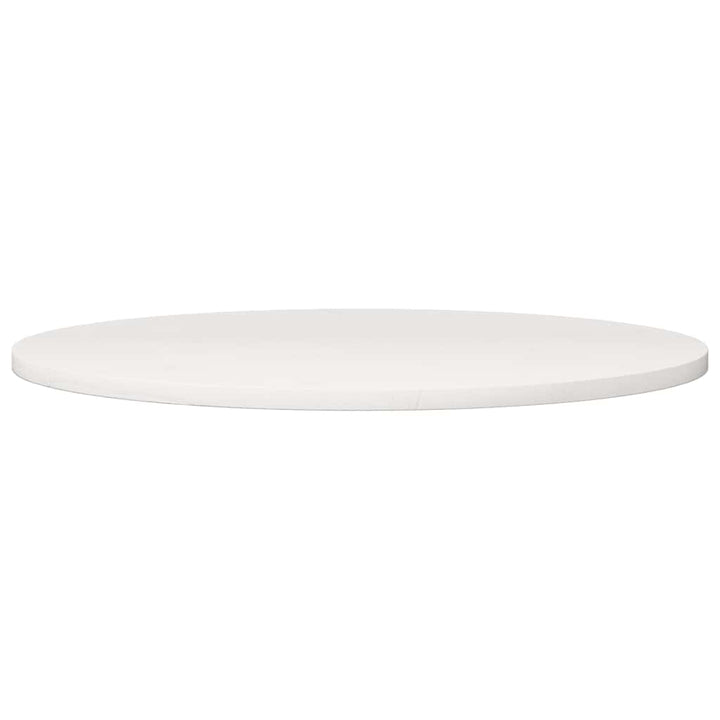 bordplade Ø80x3 cm rundt massivt fyrretræ hvid