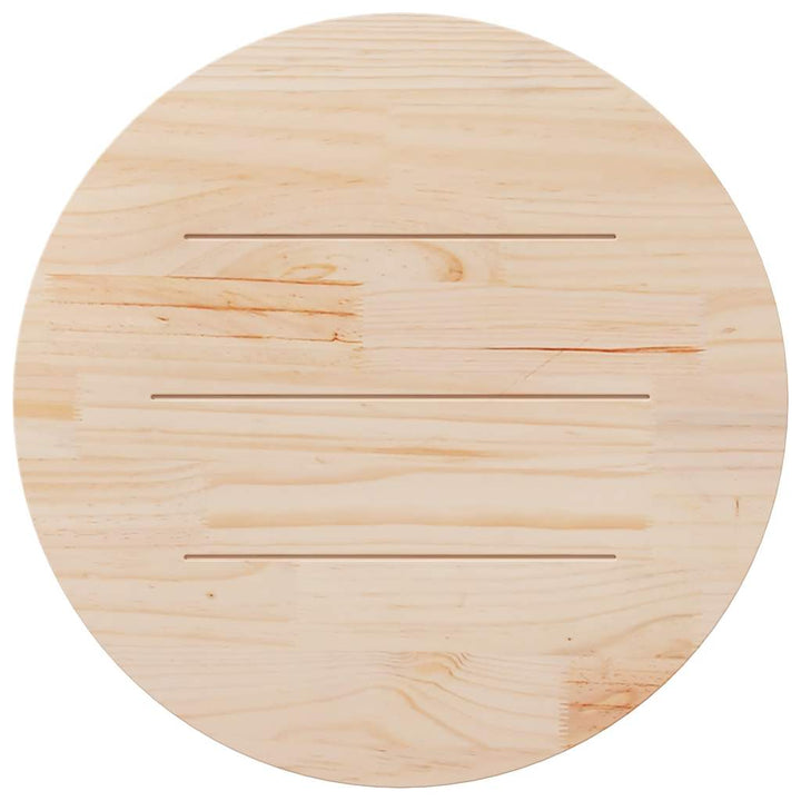 bordplade Ø90x3 cm rund massivt fyrretræ