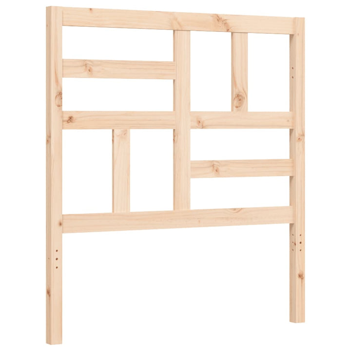 sengeramme med sengegavl 100x200 cm massivt træ