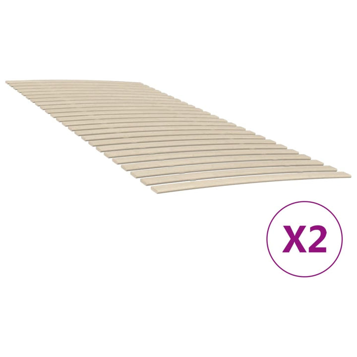 sengelameller med 48 lameller 2 stk. 100x200 cm
