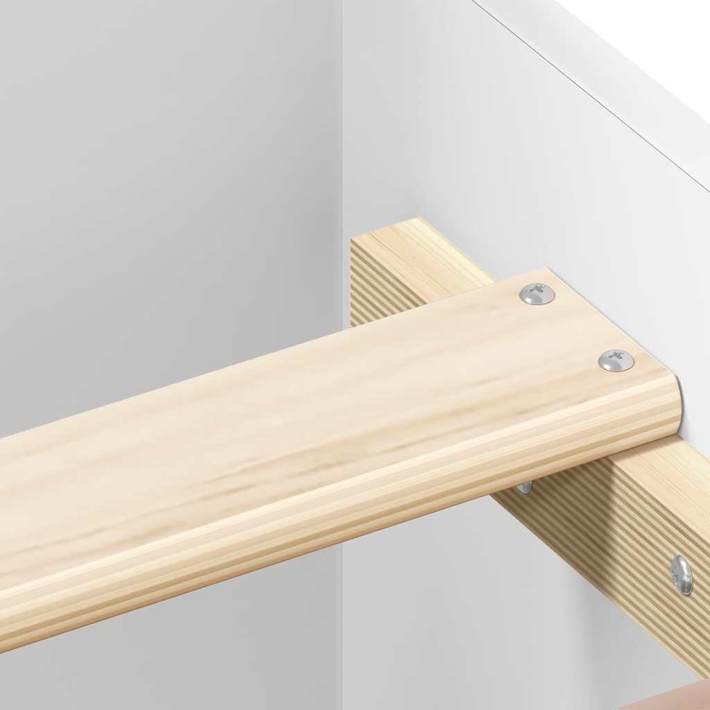 sengeramme 90x200 cm konstrueret træ hvid