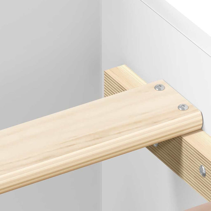 sengeramme 90x200 cm konstrueret træ hvid