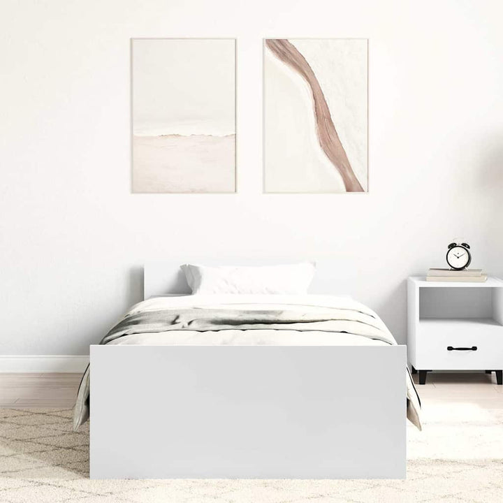 sengeramme 100x200 cm konstrueret træ hvid