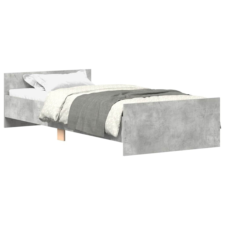 sengeramme 100x200 cm konstrueret træ betongrå