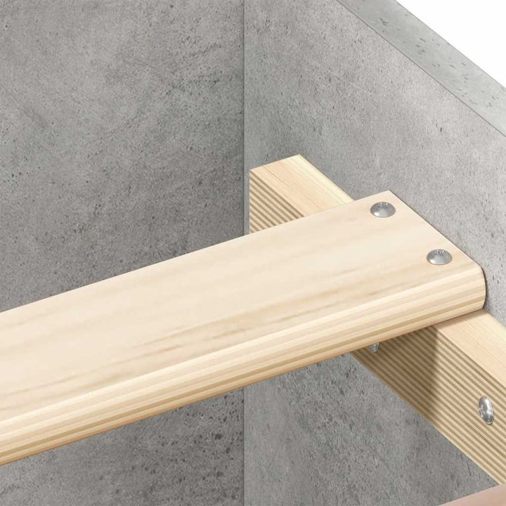 sengeramme 100x200 cm konstrueret træ betongrå