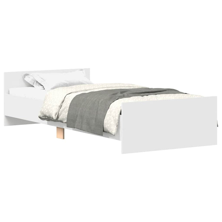 sengeramme 90x190 cm konstrueret træ hvid