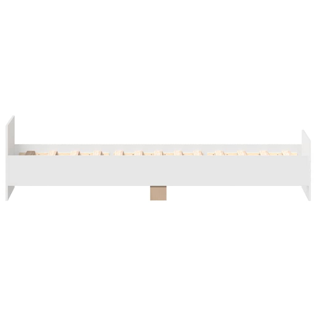 sengeramme 90x190 cm konstrueret træ hvid