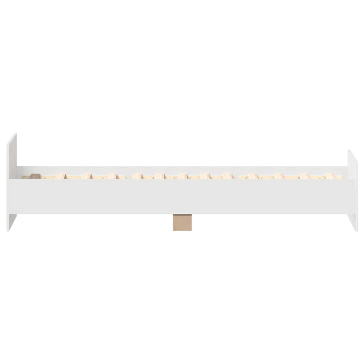 sengeramme 90x190 cm konstrueret træ hvid