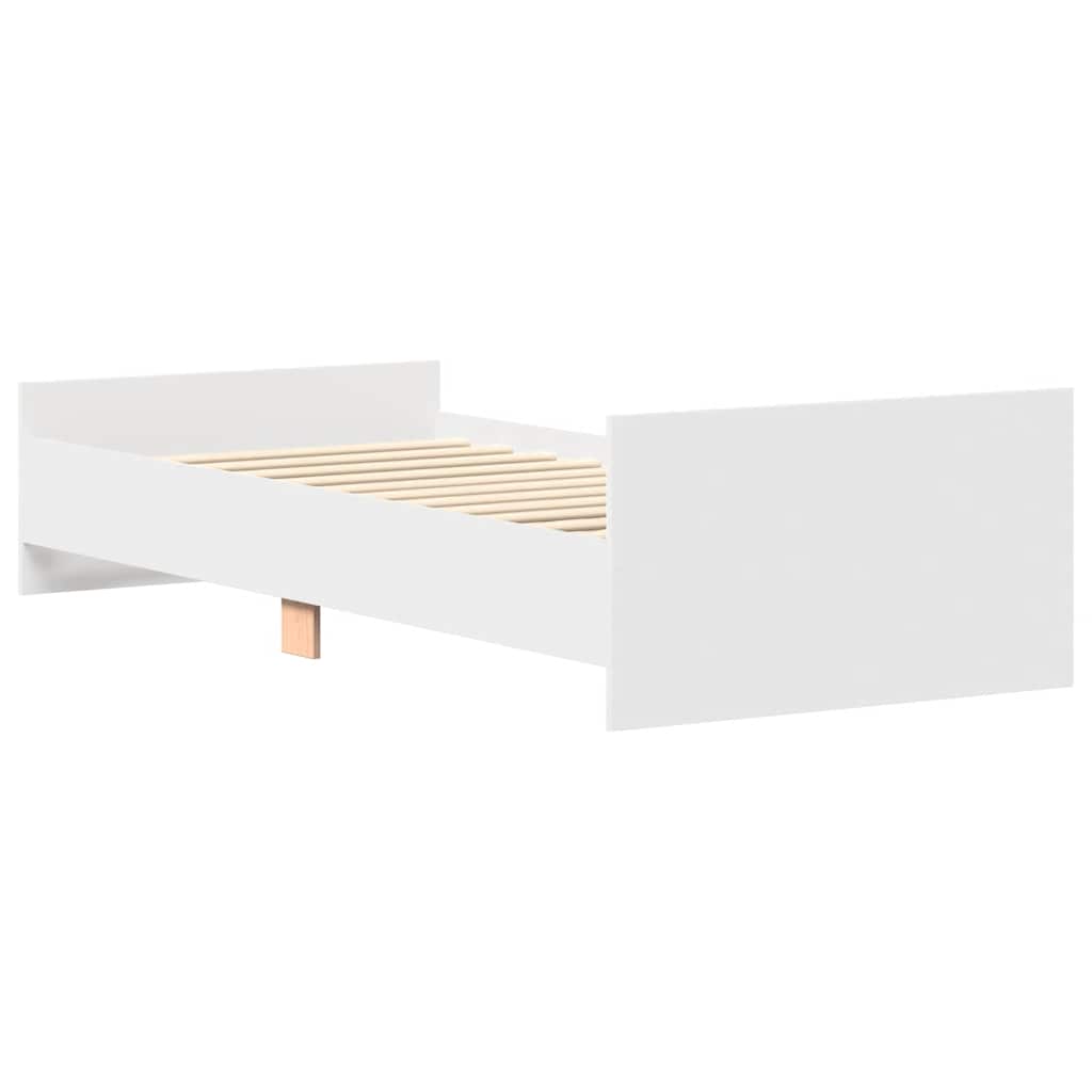 sengeramme 90x190 cm konstrueret træ hvid