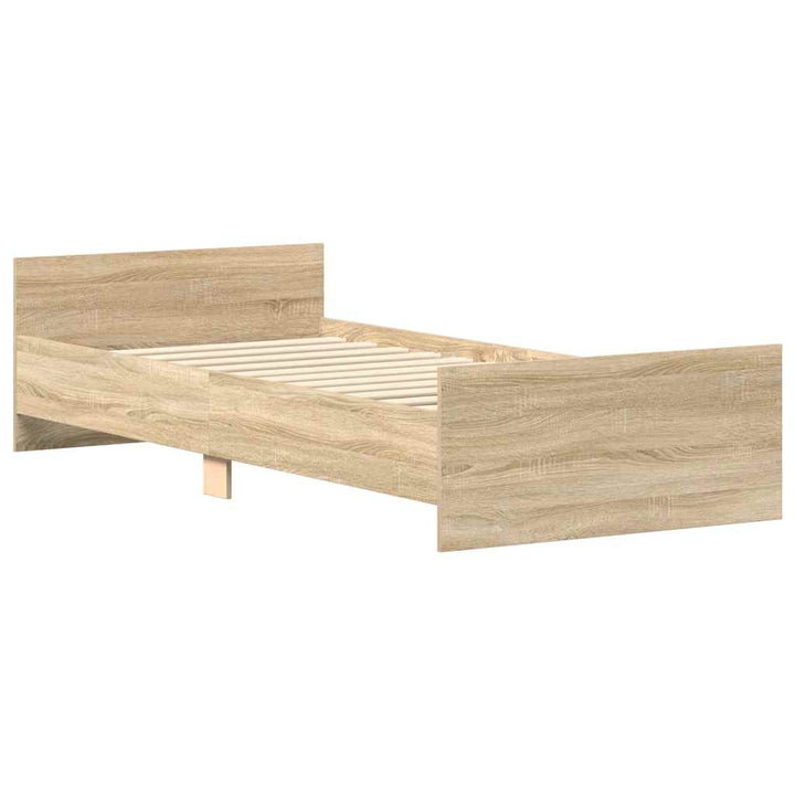 sengeramme 90x190 cm uden madras konstrueret træ sonoma-eg