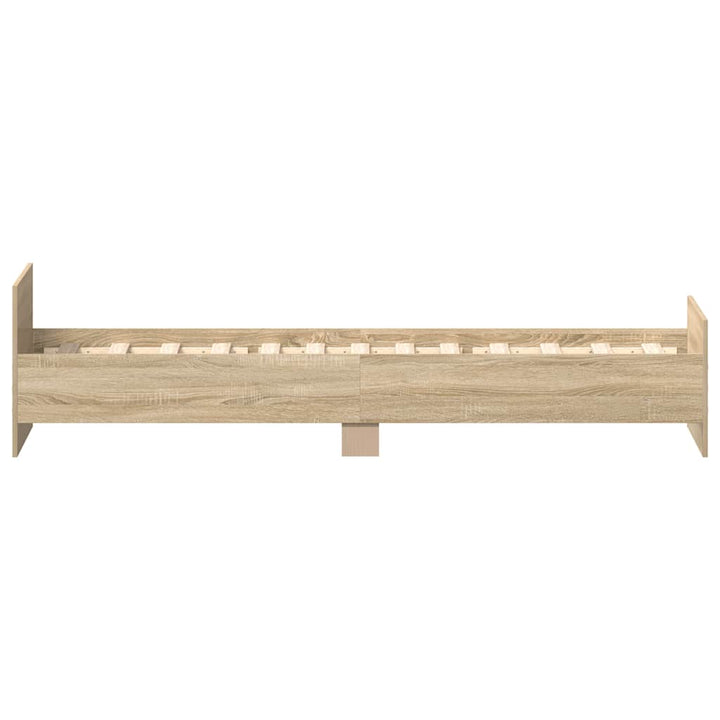 sengeramme 90x190 cm uden madras konstrueret træ sonoma-eg