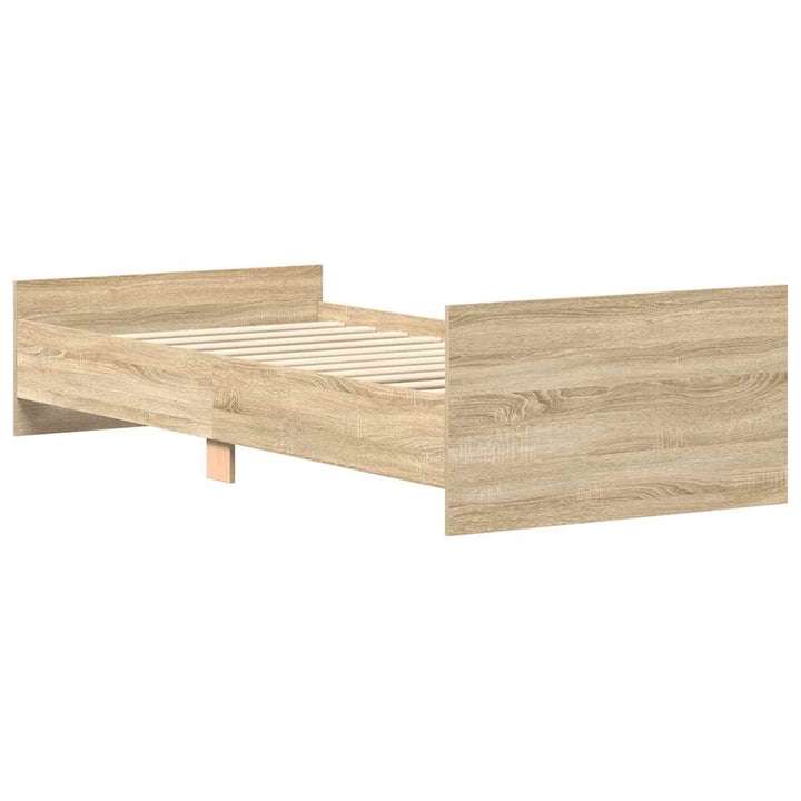 sengeramme 90x190 cm uden madras konstrueret træ sonoma-eg