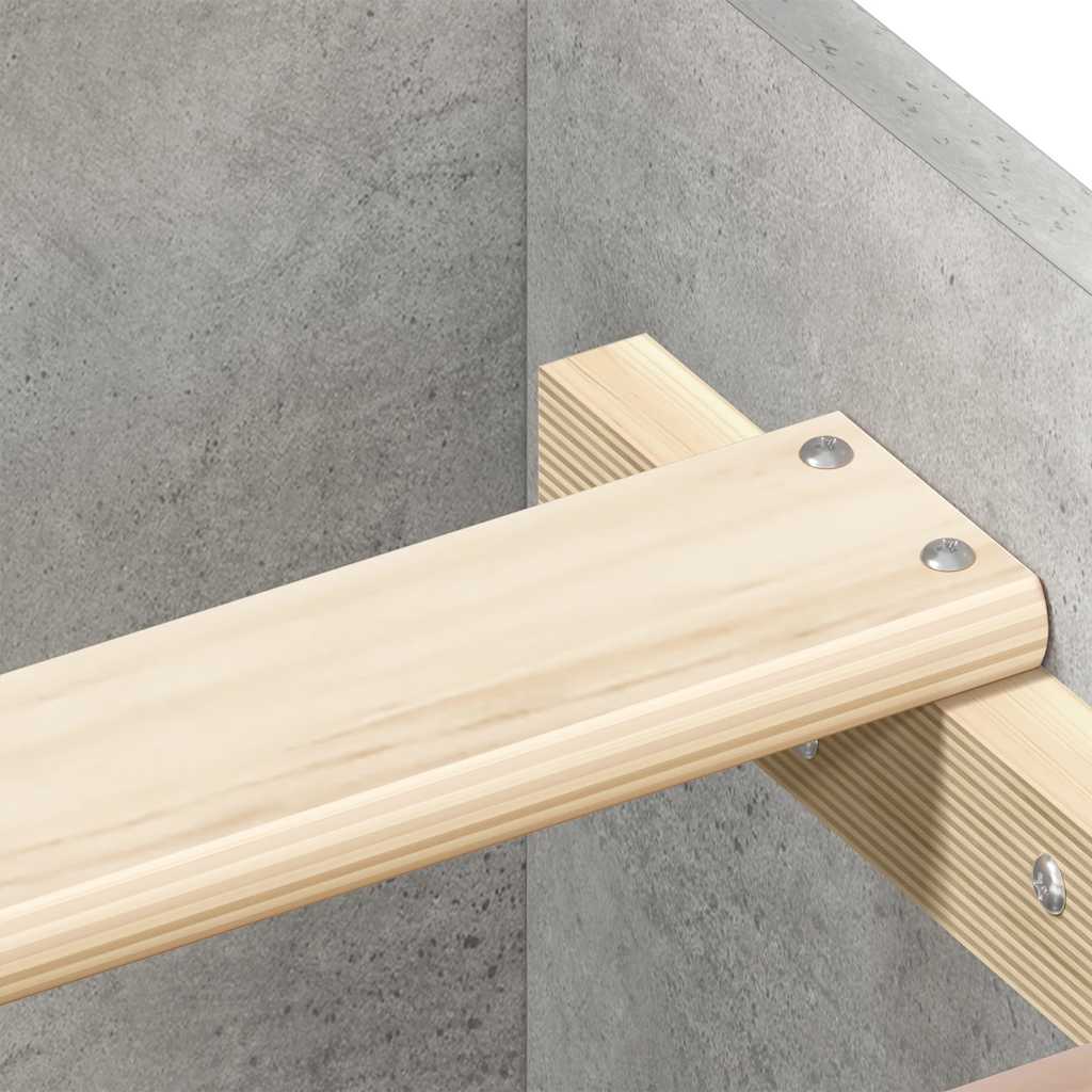 sengeramme 90x190 cm konstrueret træ betongrå