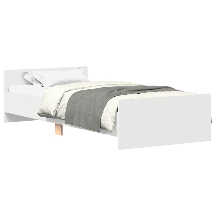 sengeramme 75x190 cm konstrueret træ hvid