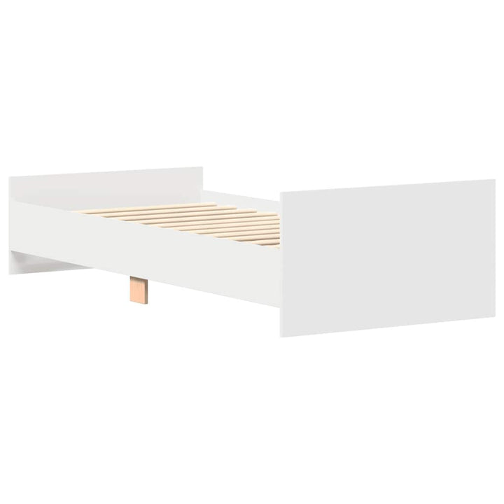 sengeramme 75x190 cm konstrueret træ hvid