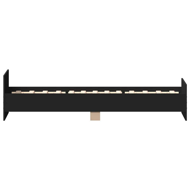 sengeramme 75x190 cm konstrueret træ sort