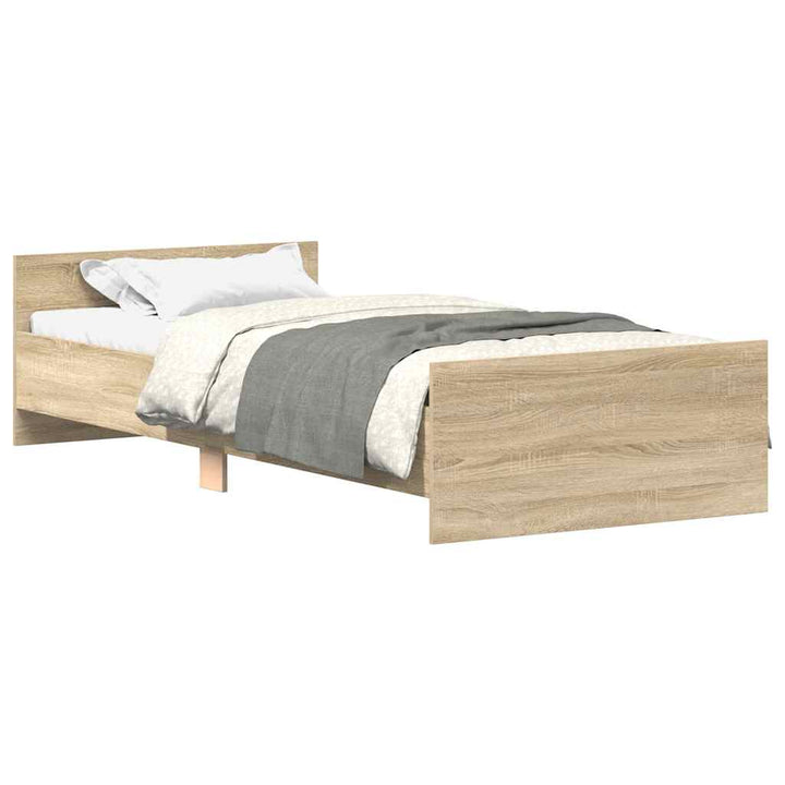 sengeramme 75x190 cm uden madras konstrueret træ sonoma-eg