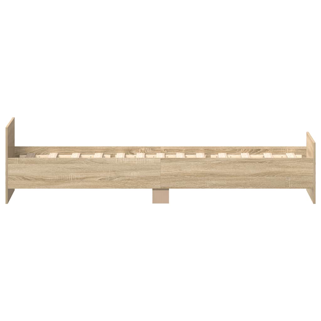 sengeramme 75x190 cm uden madras konstrueret træ sonoma-eg
