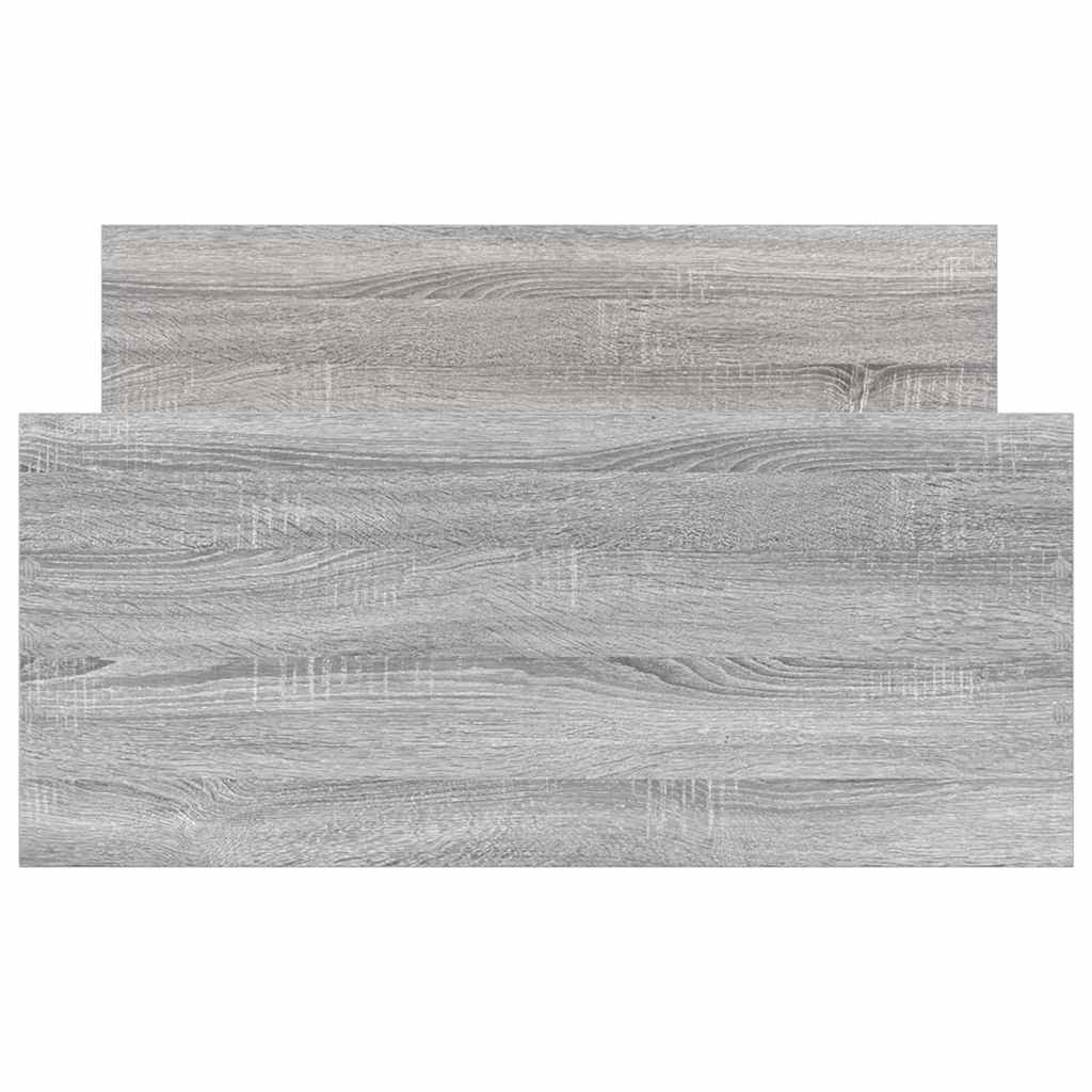 sengeramme 75x190 cm konstrueret træ grå sonoma-eg