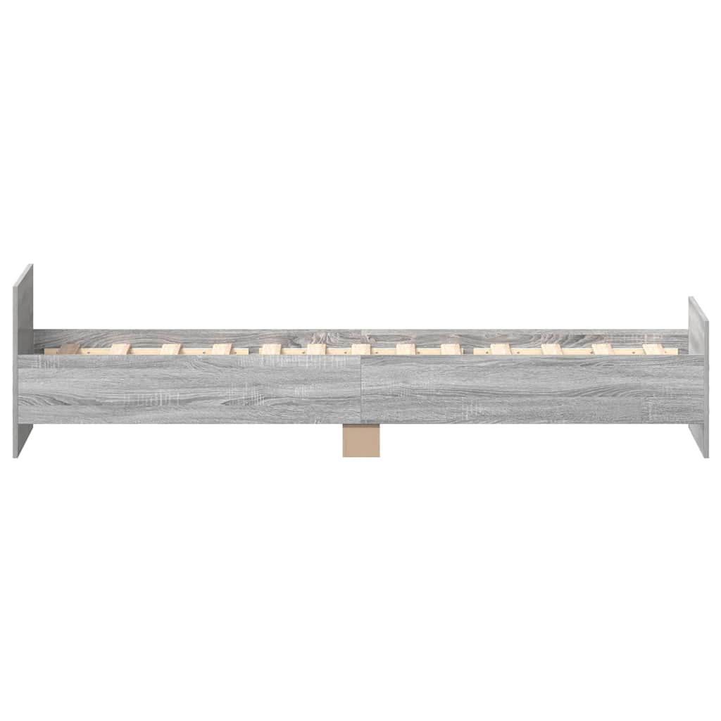 sengeramme 75x190 cm konstrueret træ grå sonoma-eg