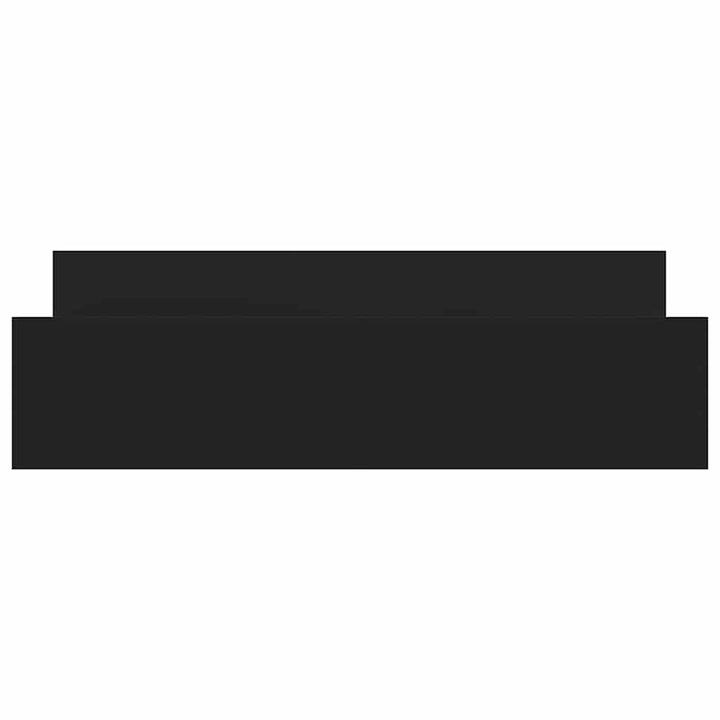 sengeramme med sengegavl og fodgærde 200x200 cm sort