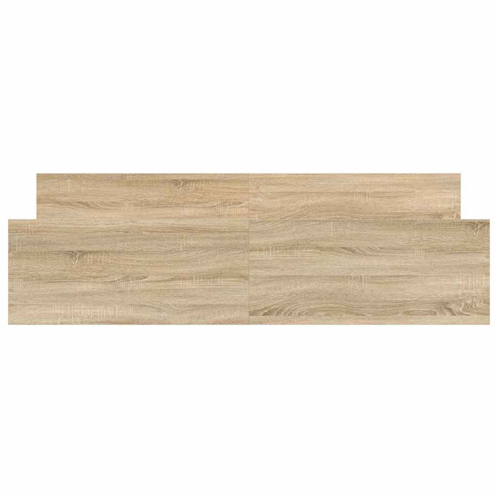 sengeramme med sengegavl og fodgærde 200x200 cm sonoma-eg