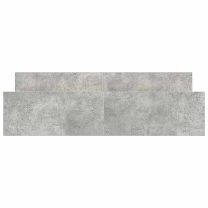 sengeramme med sengegavl og fodgærde 200x200 cm betongrå
