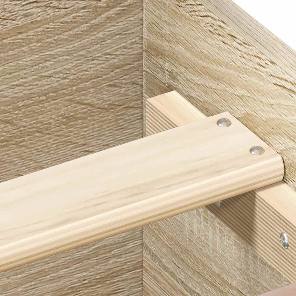 sengeramme med sengegavl og fodgærde 120x200 cm sonoma-eg