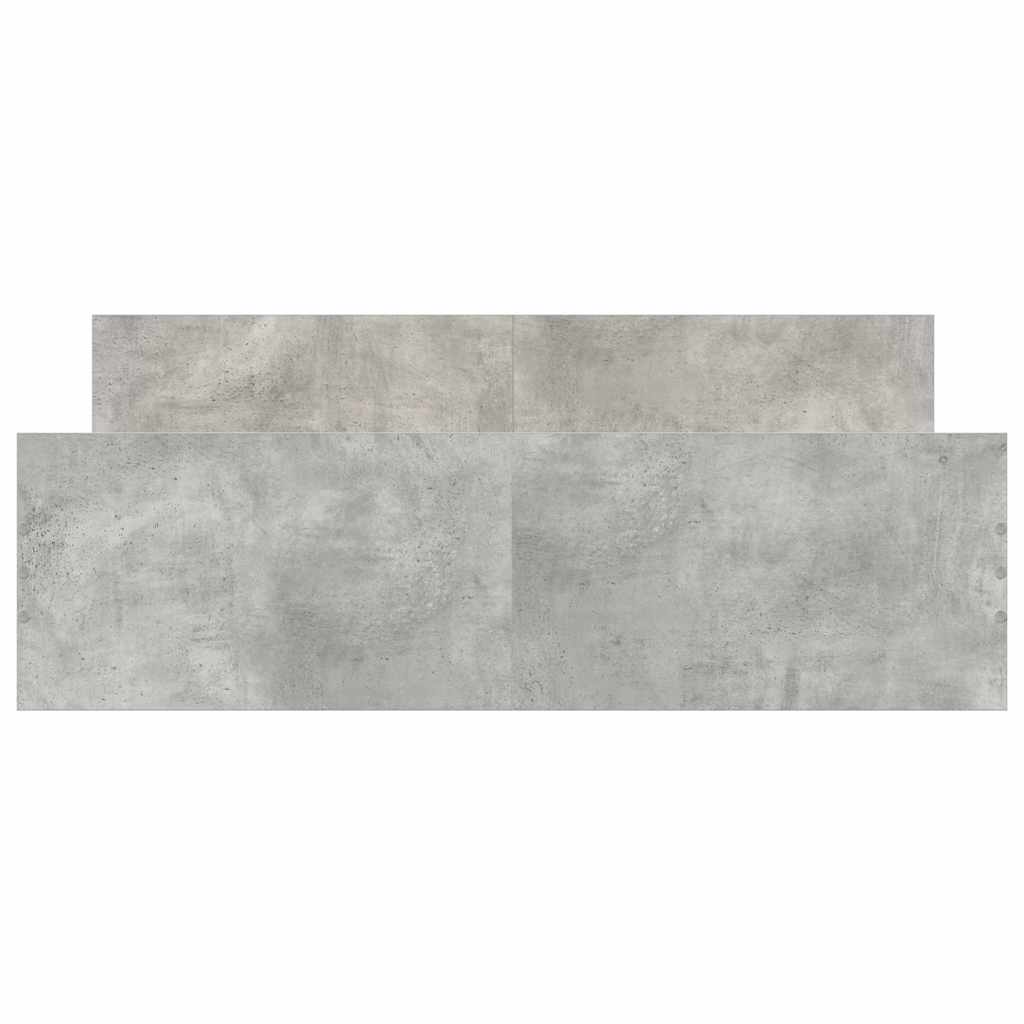 sengeramme med sengegavl og fodgærde 120x200 cm betongrå