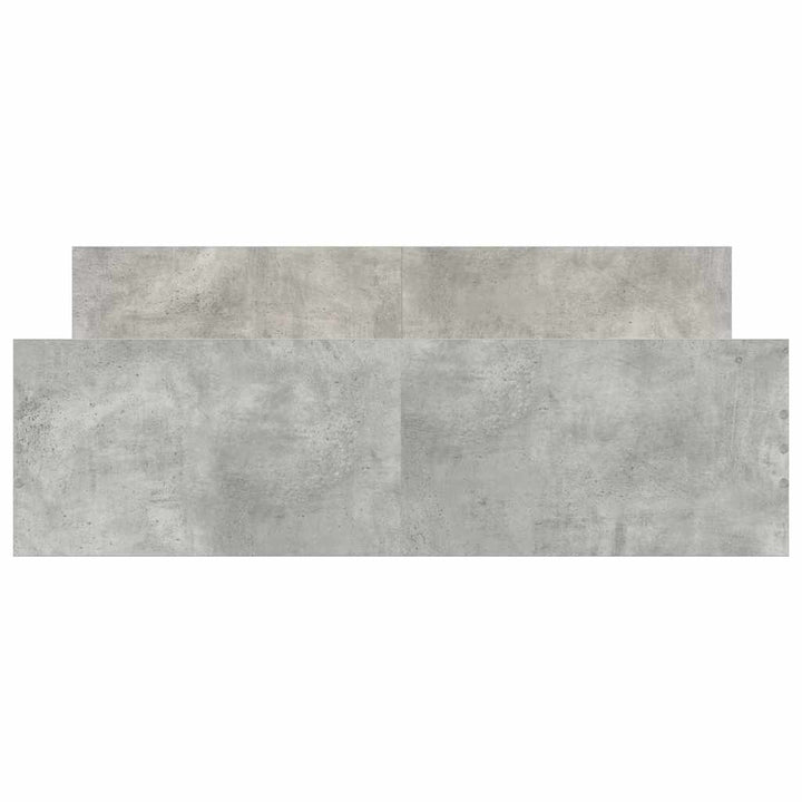 sengeramme med sengegavl og fodgærde 120x200 cm betongrå