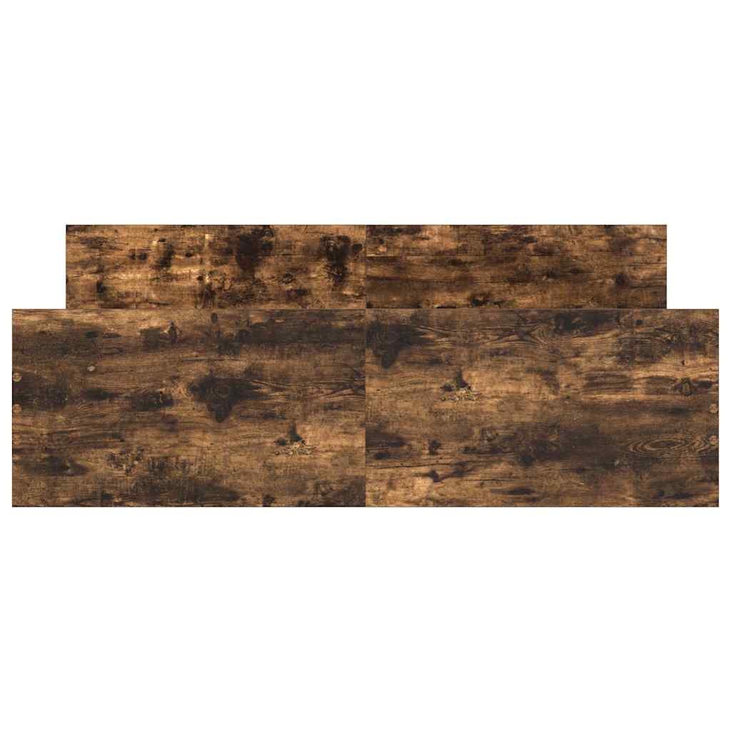 sengeramme med sengegavl og fodgærde 120x200 cm røget egetræ